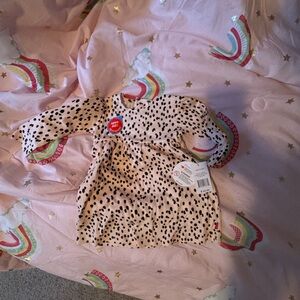 Magnetic Me Cream and Black Spotted Kids Dress